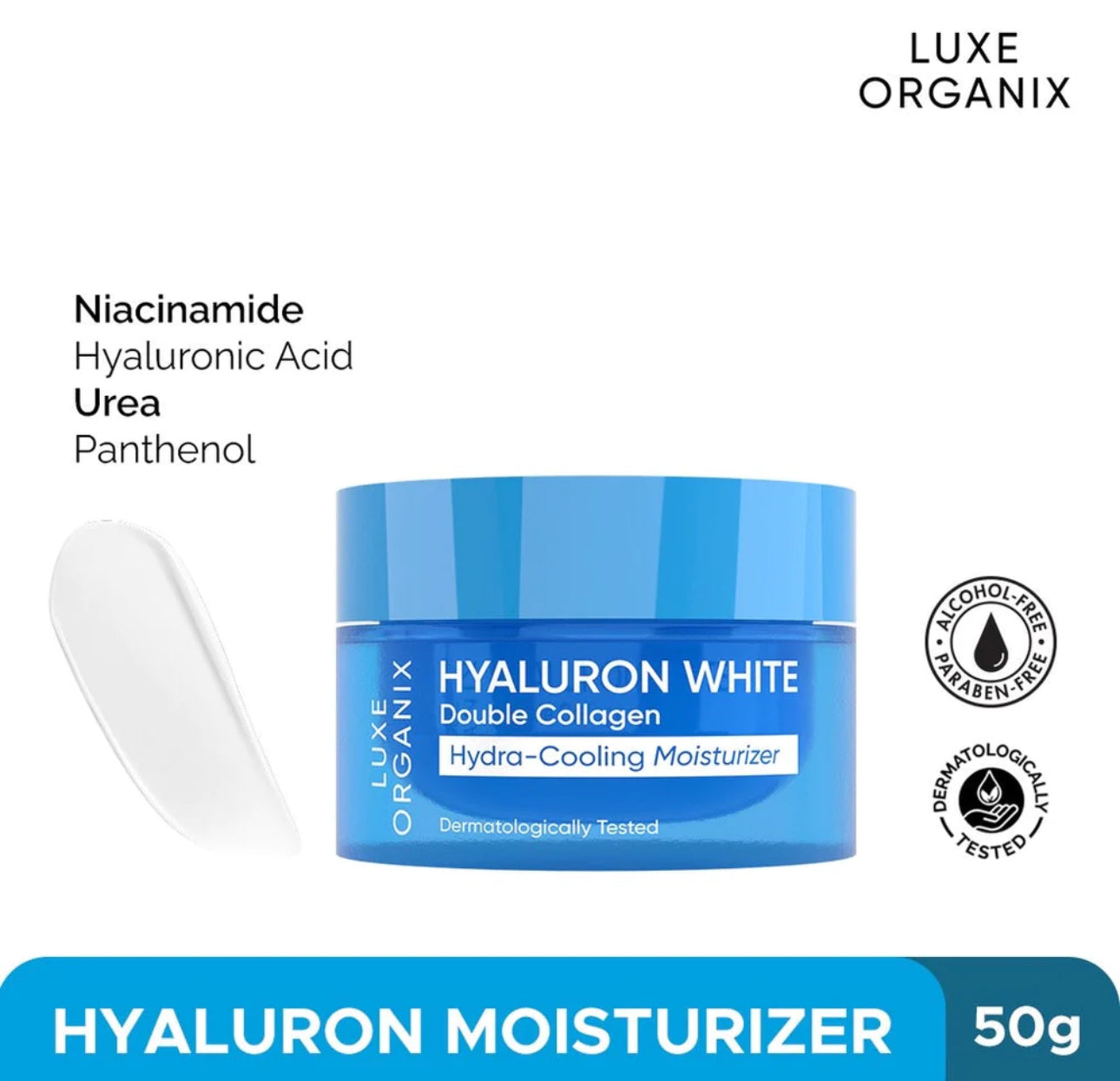 Luxe Organix Hyaluron White Double Collagen Hydra-Cooling Moisturizer 50ml