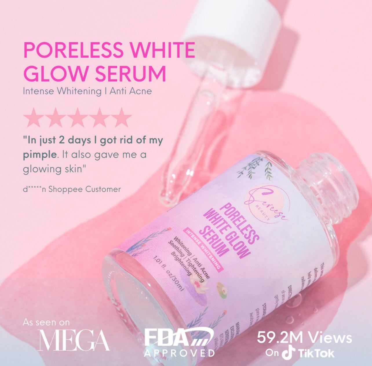 Sereese Beauty Poreless White Glow Serum 30ml