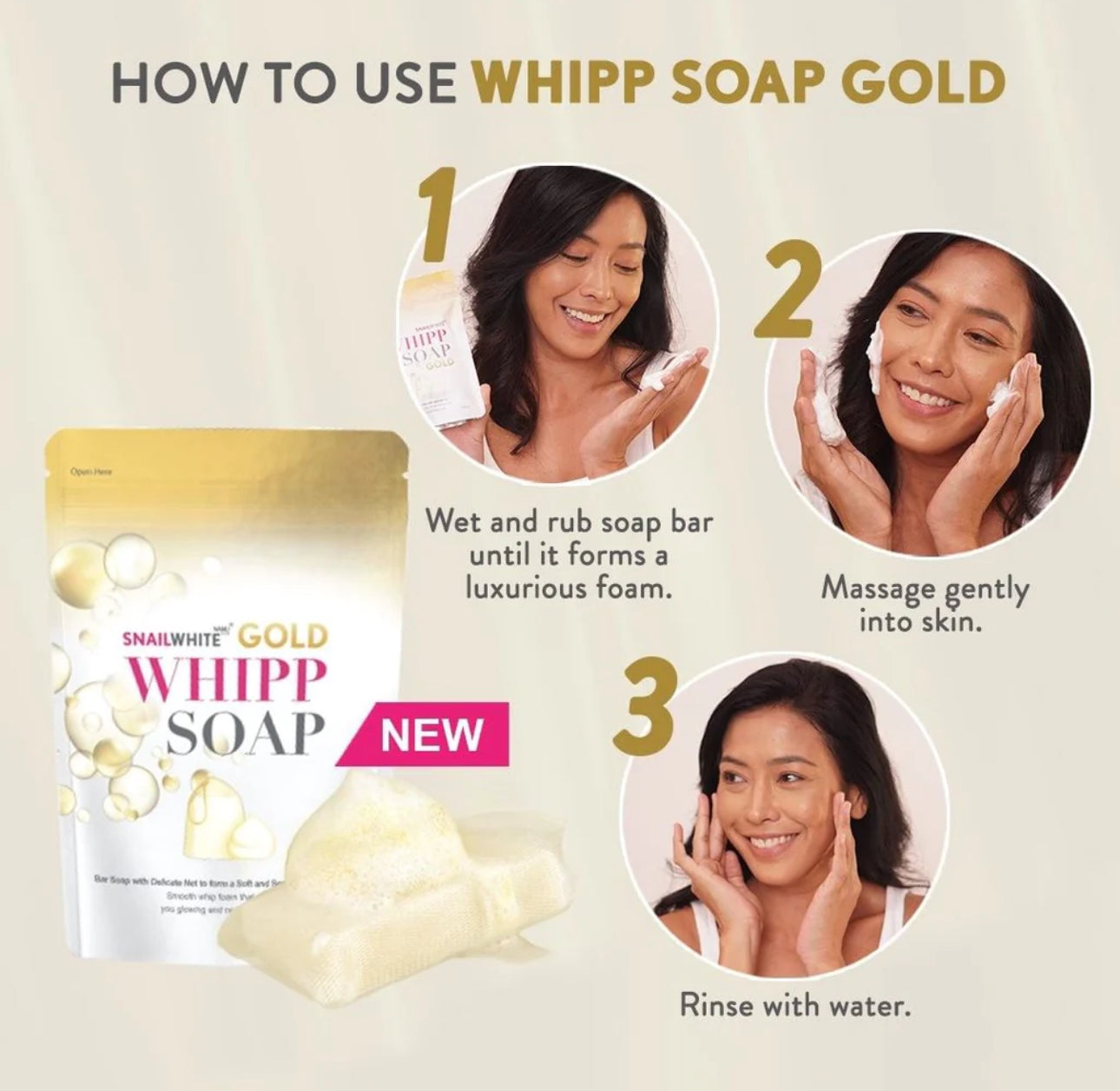 SNAILWHITE Whipp Soap Gold by Namu Life 100g