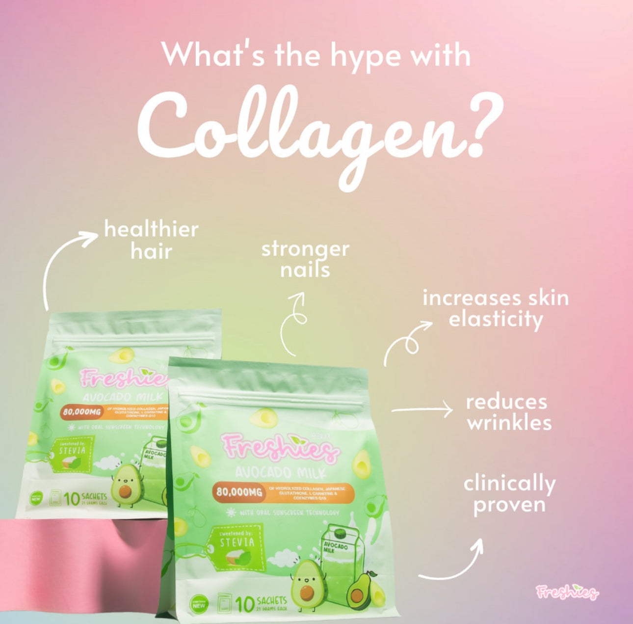 Freshies Avocado Milk Collagen Drink 10s