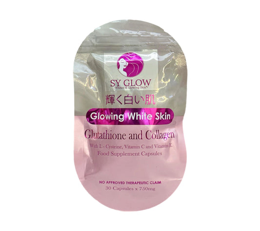 SY Glow Glowing White Skin Glutathione and Collagen 30capsules