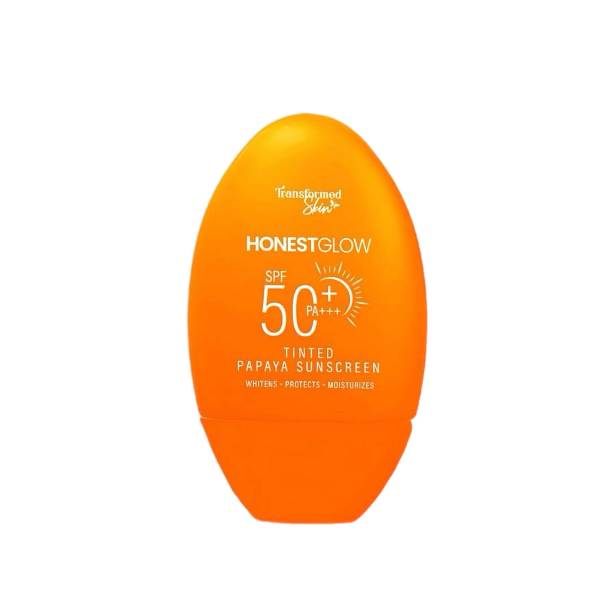 Honest Glow Tinted Papaya Sunscreen SPF50 PA+++ 50g by Transformed Ski ...