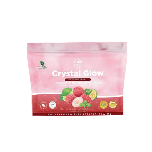 Crystal Glow Lychee Collagen &
Glutathione Drink 10s (New Packaging)