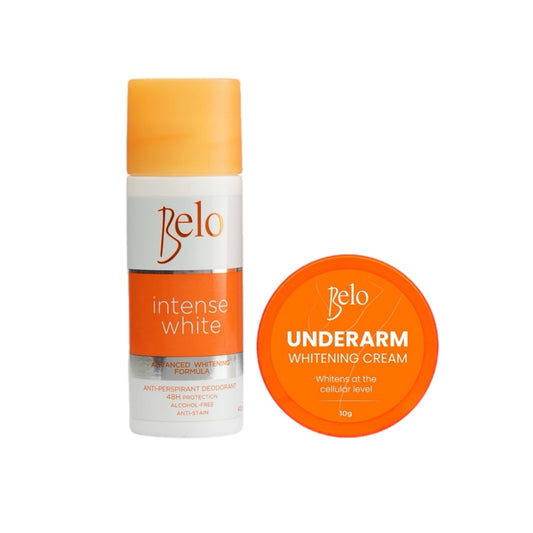 Belo Intense White Advance Whitening Deo Roll On 40mL + Underarm Whitening Cream 10g