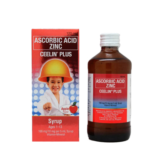 Ceelin Plus Ascorbic Acid + Zinc Syrup (Apple)
